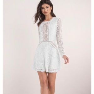 Long sleeve white dress